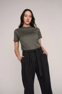Erina High Neck Cotton Tee