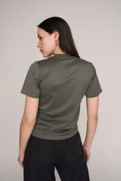 Erina High Neck Cotton Tee