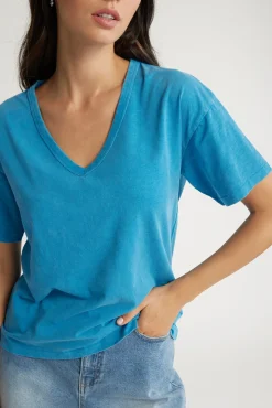 Finley Organic Cotton V Neck Tee
