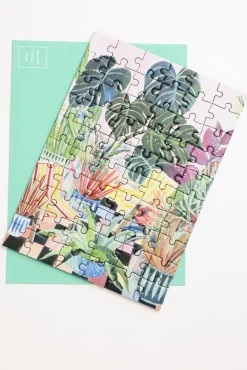 Houseplants Puzzle Greeting Card