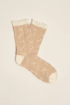Jamie Floral Textured Sock