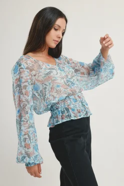 Joan Button Front Blouse