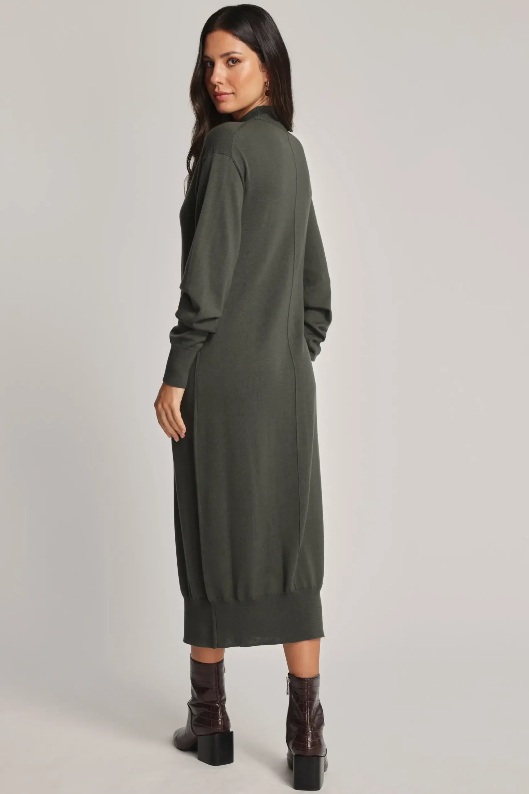 Joan Merino High Neck Dress
