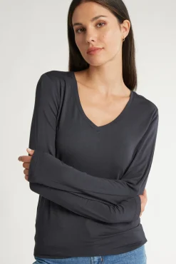 Katie Long Sleeve V Neck Tee