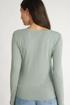 Katie Long Sleeve V Neck Tee