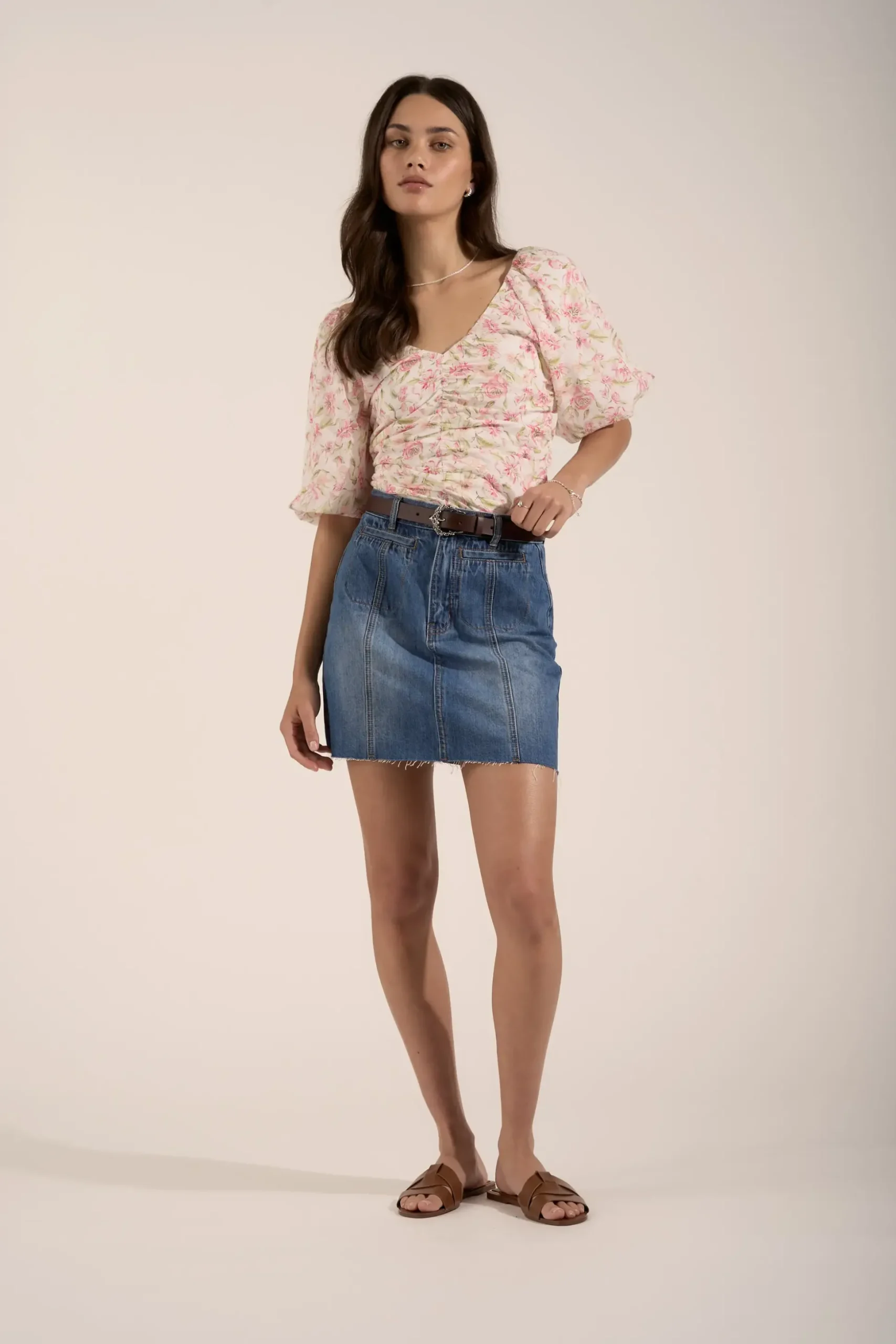 Killarney Denim Mini Skirt
