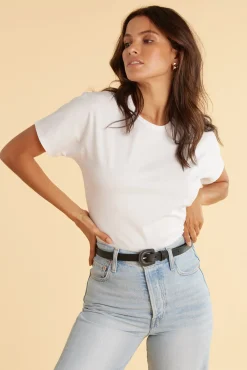 Lucia Skinny Covered Buckle Belt
