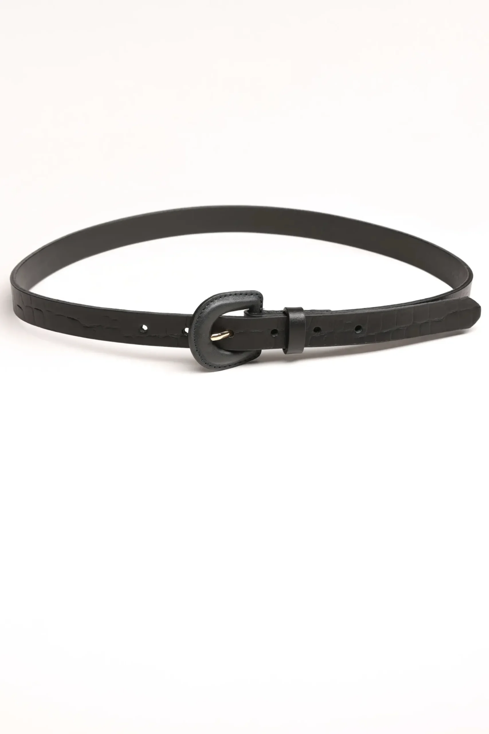 Lucia Skinny Covered Buckle Belt