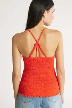 Madeline Pima Cotton Shirred Cami