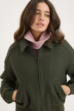 Maggie Wool Blend Bomber Jacket