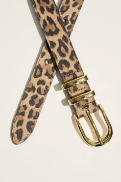 Mallory Slim Leopard Belt