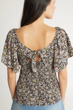 Mya Shirred Detail Top