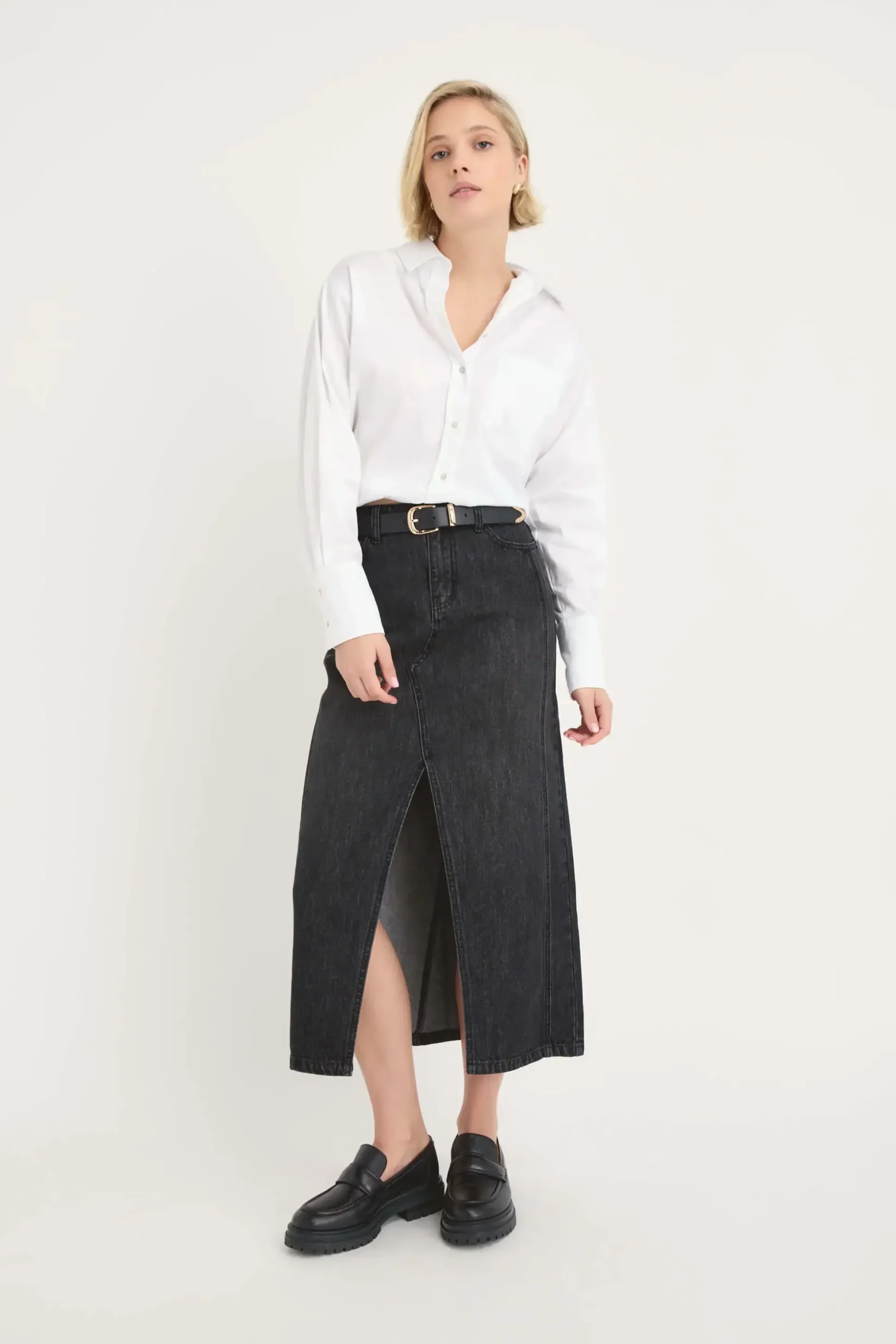 Paris Maxi Denim Skirt