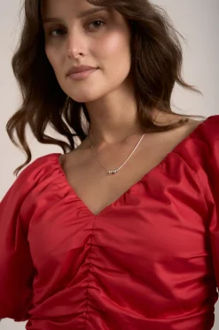 Petal Puff Detail Blouse