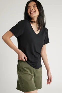 Riley Short Sleeve V Neck Tee