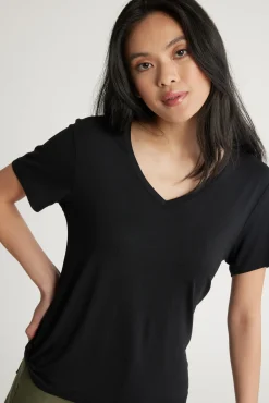 Riley Short Sleeve V Neck Tee