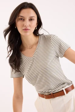 Riley Short Sleeve V Neck Tee