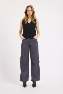 Sandra Satin Cargo Pant