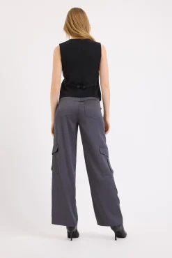 Sandra Satin Cargo Pant