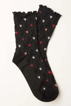 Saskia Heart Crew Socks