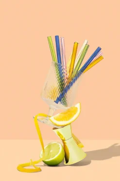 Sucker Cocktail Glass Straws