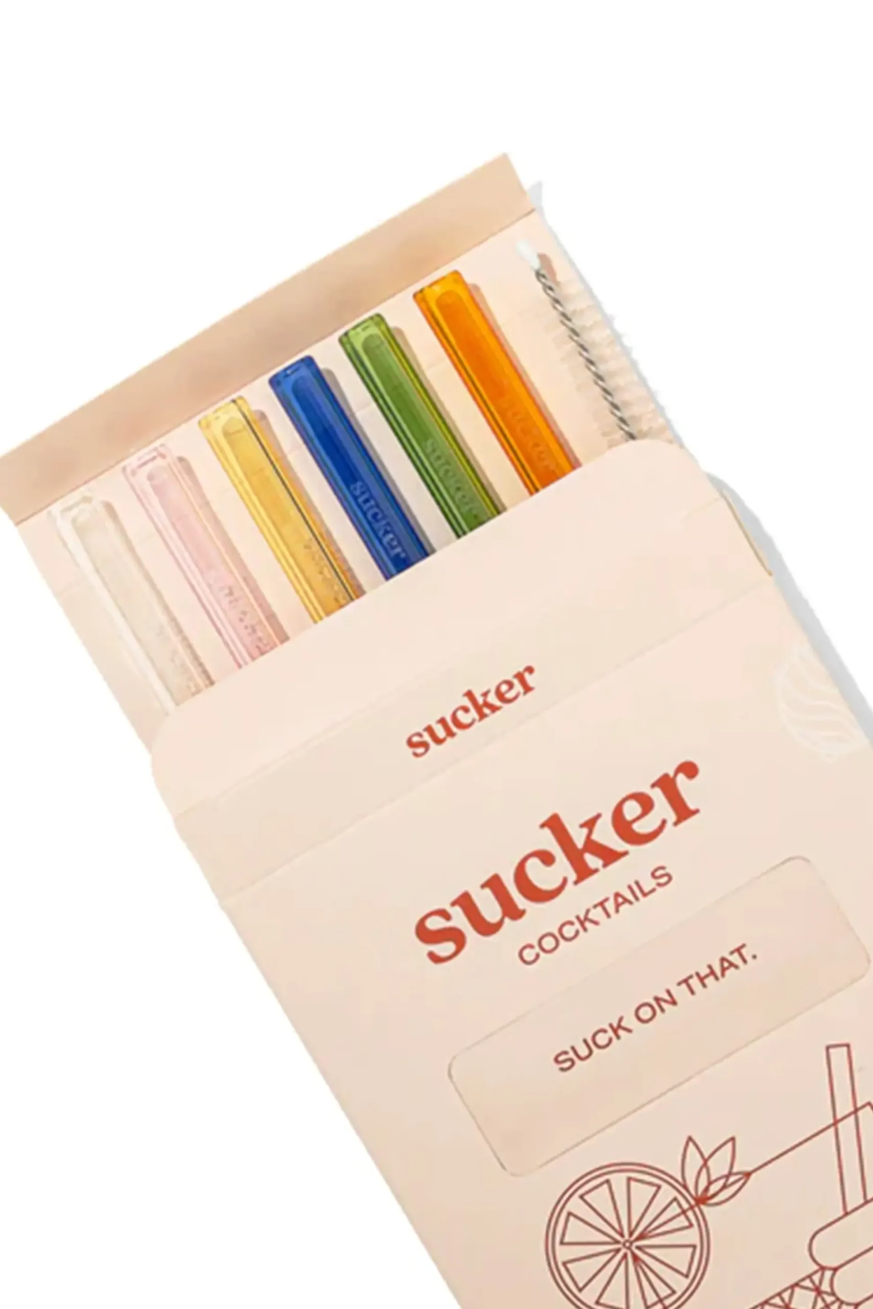 Sucker Cocktail Glass Straws