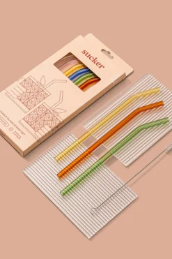 Sucker Drinking Glass Straws