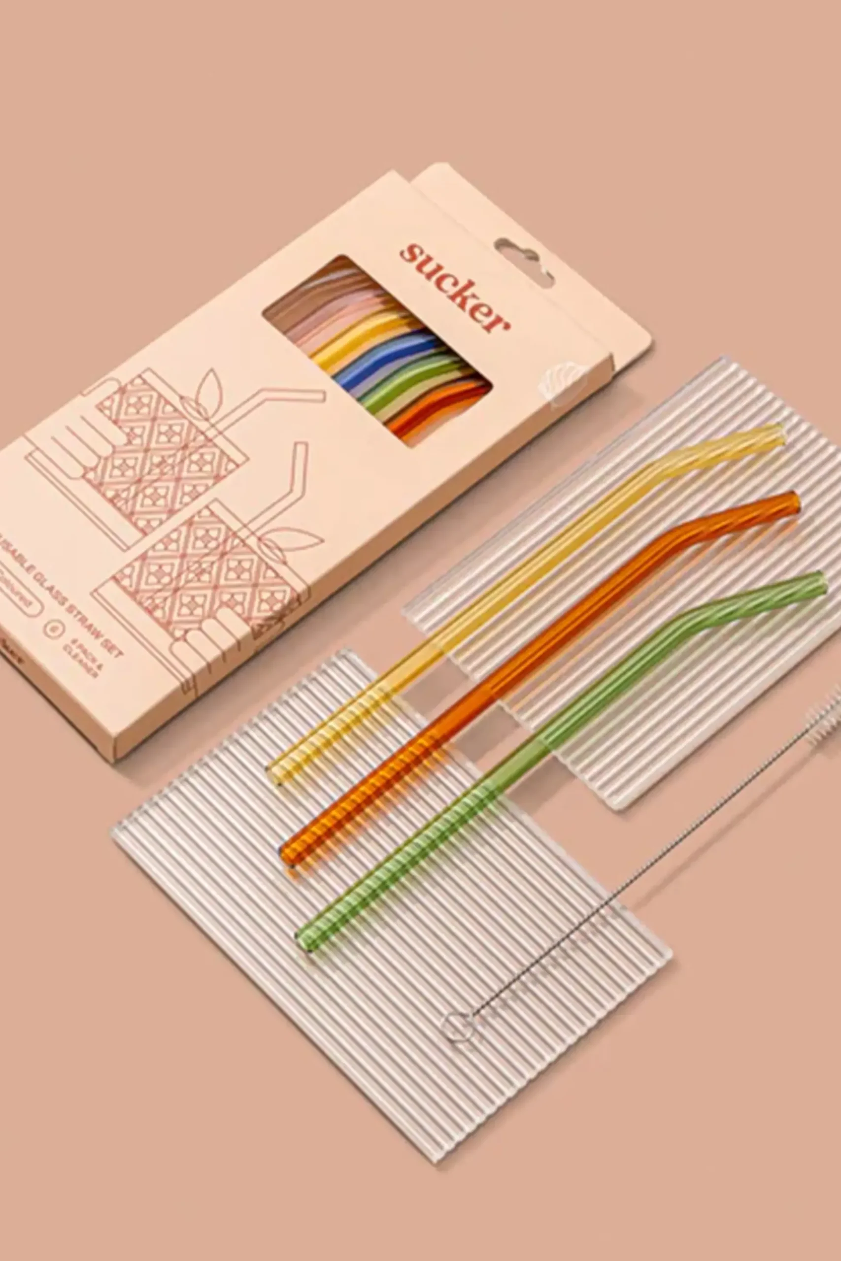 Sucker Drinking Glass Straws