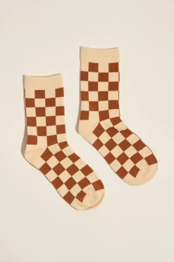 Suzie Checkerboard Socks