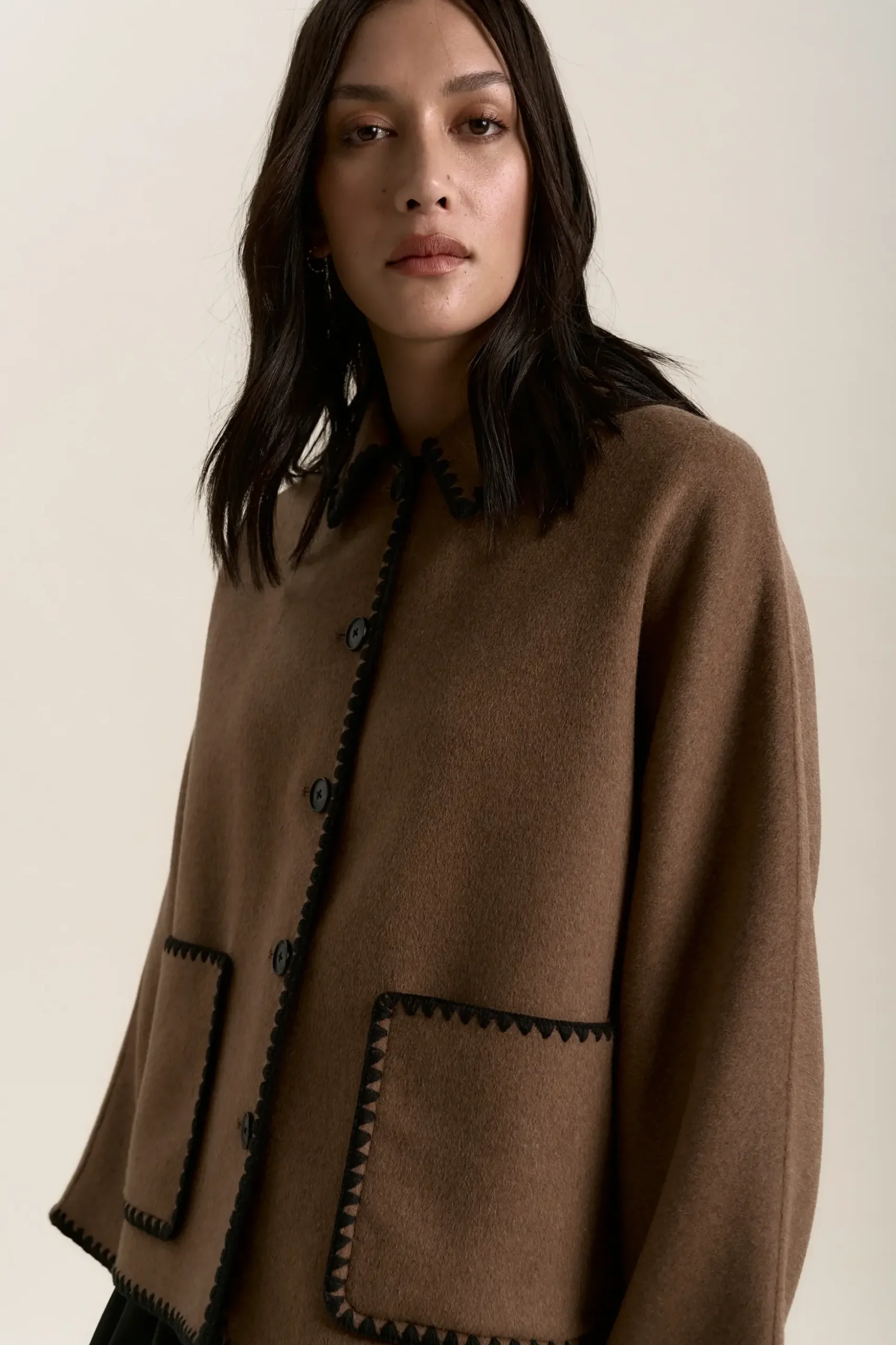 The Contrast Stitch Coat