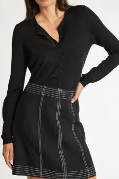 The Contrast Stitch Mini Skirt