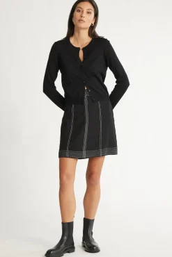 The Contrast Stitch Mini Skirt