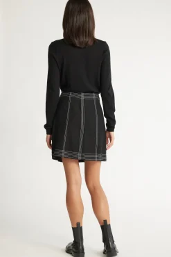The Contrast Stitch Mini Skirt