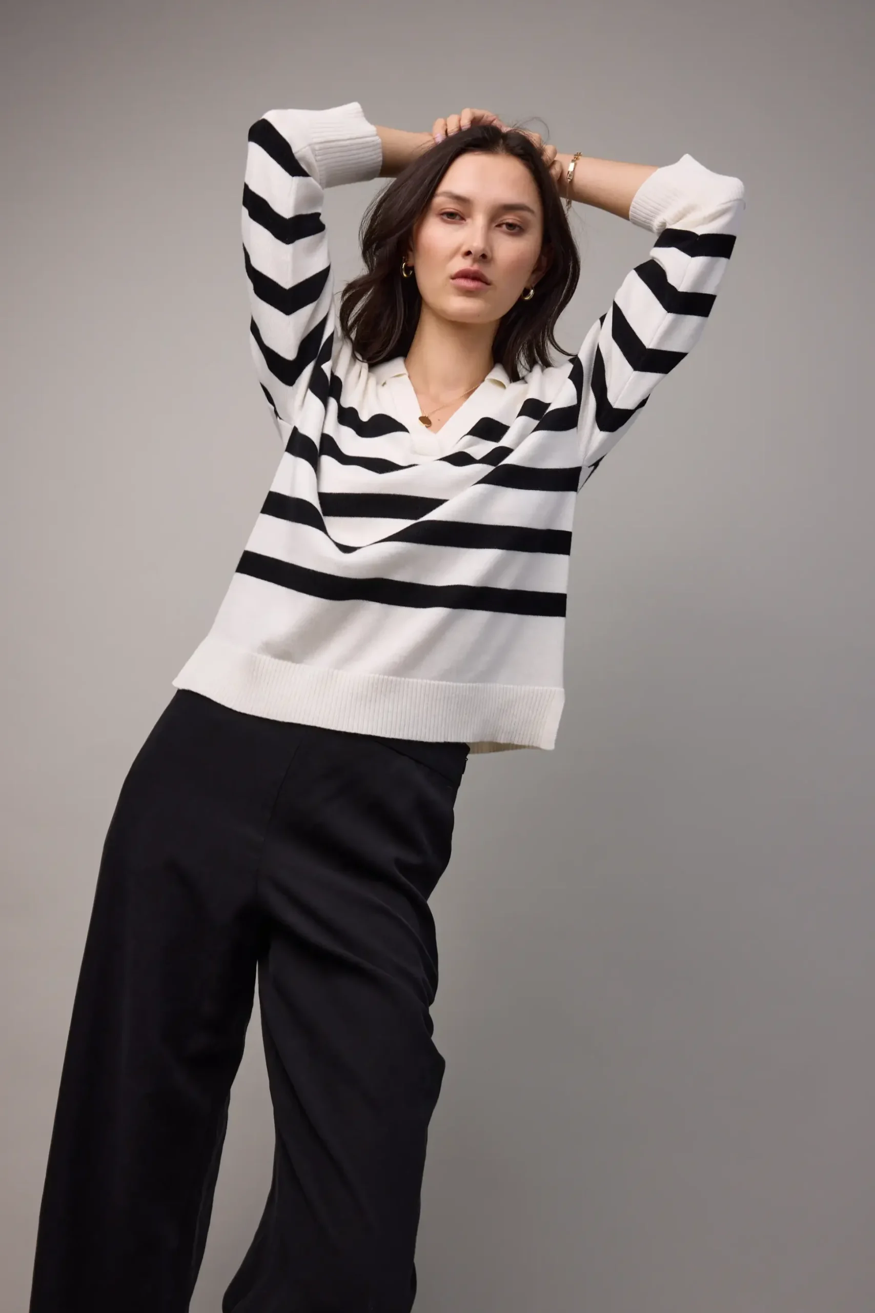 The Cotton Cashmere Henley Sweater