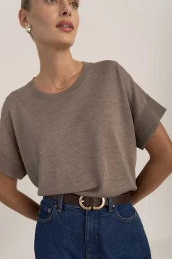 The Merino Silk Knit Tee
