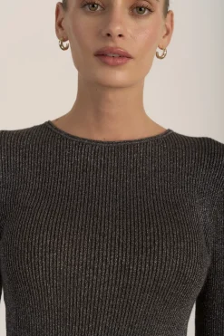 The Merino Silk Lurex Layering Top