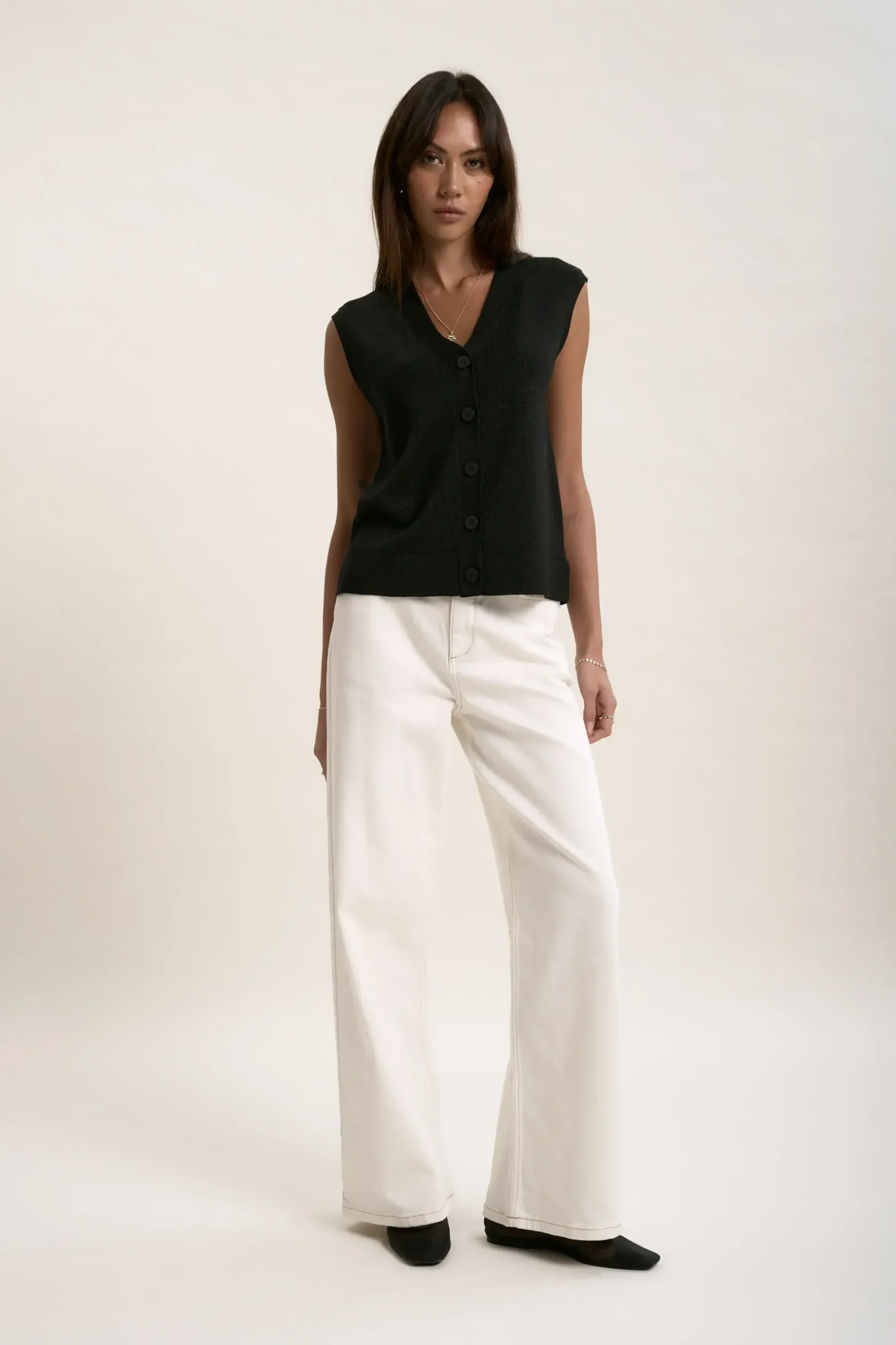 The Merino Silk Lurex Vest