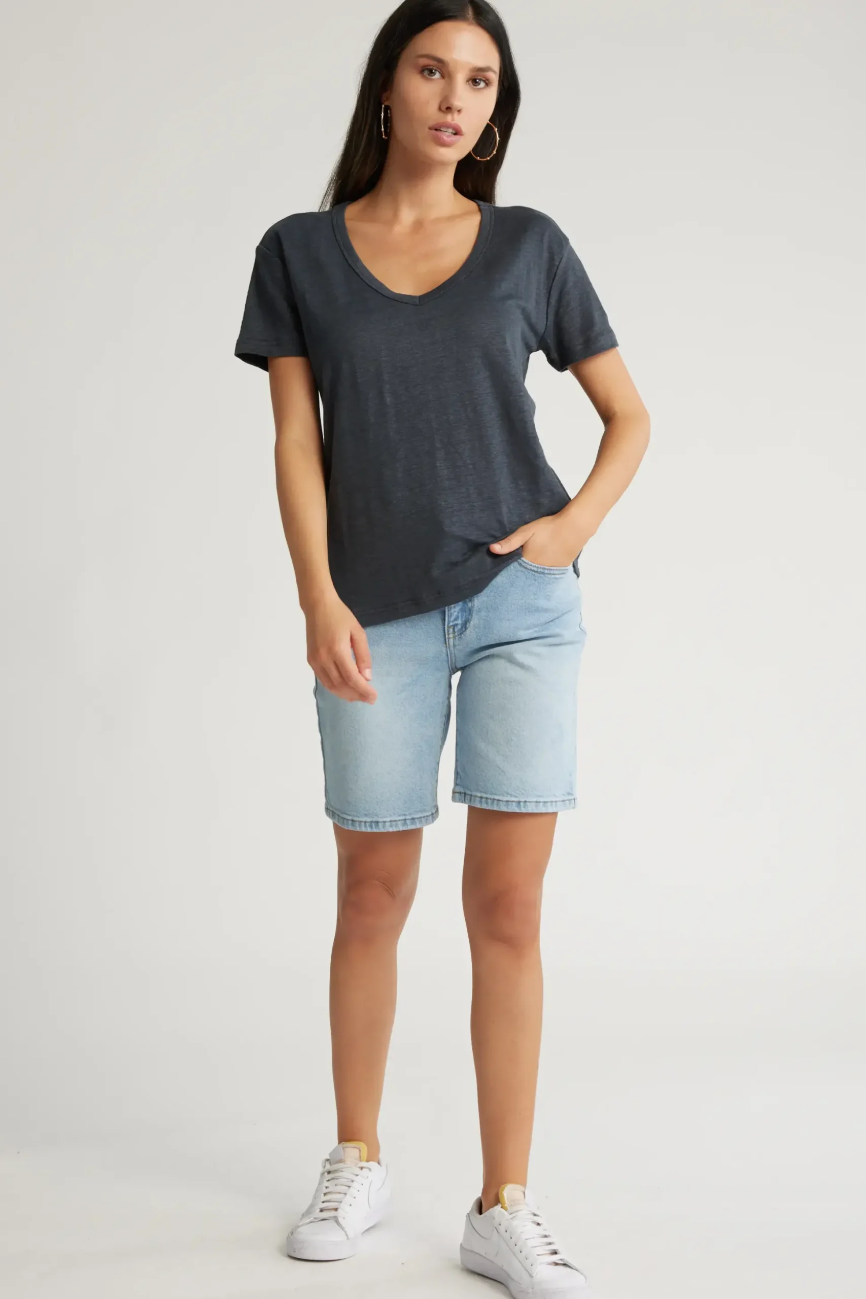 The Relaxed Straight Denim Short