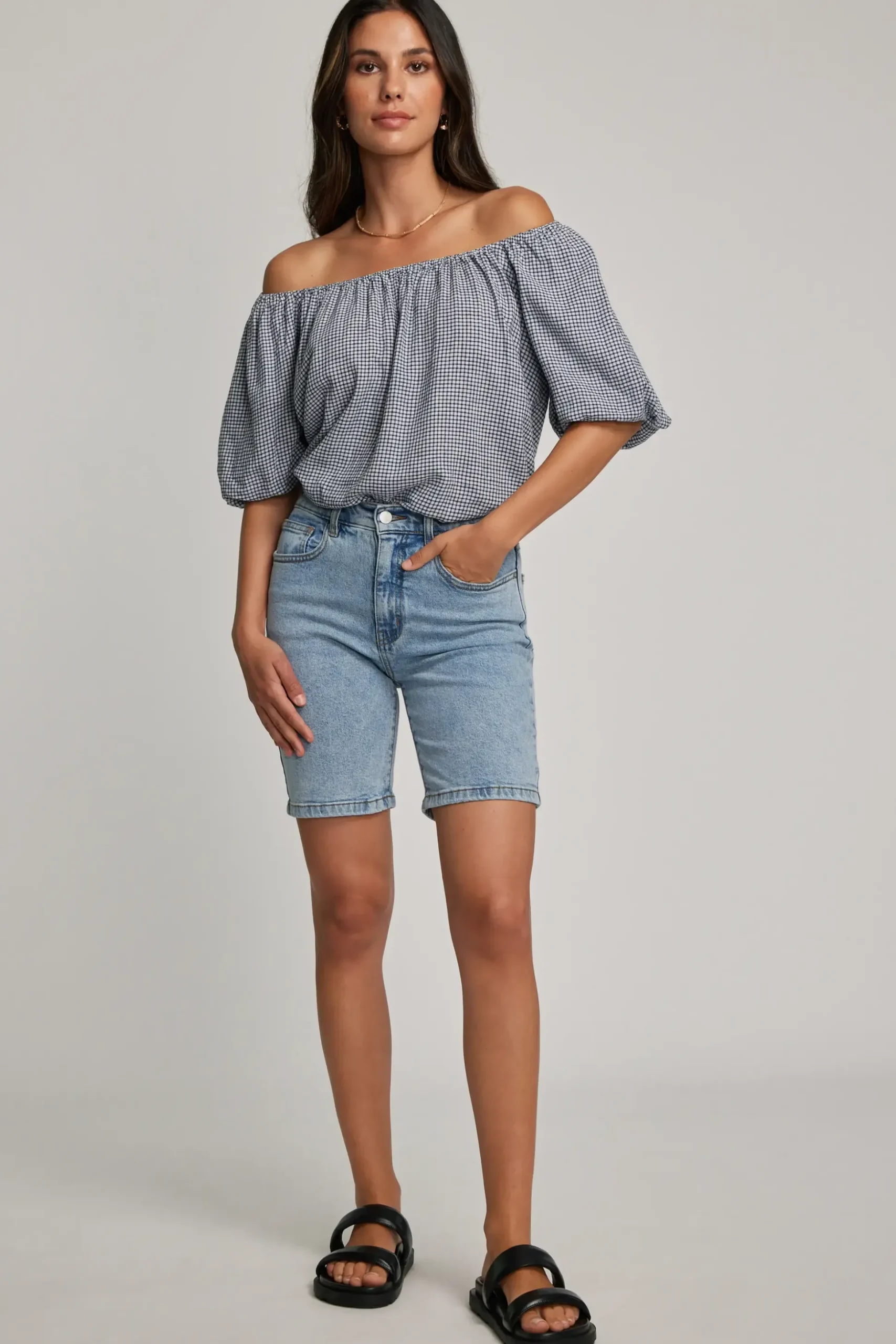 The Relaxed Straight Denim Short