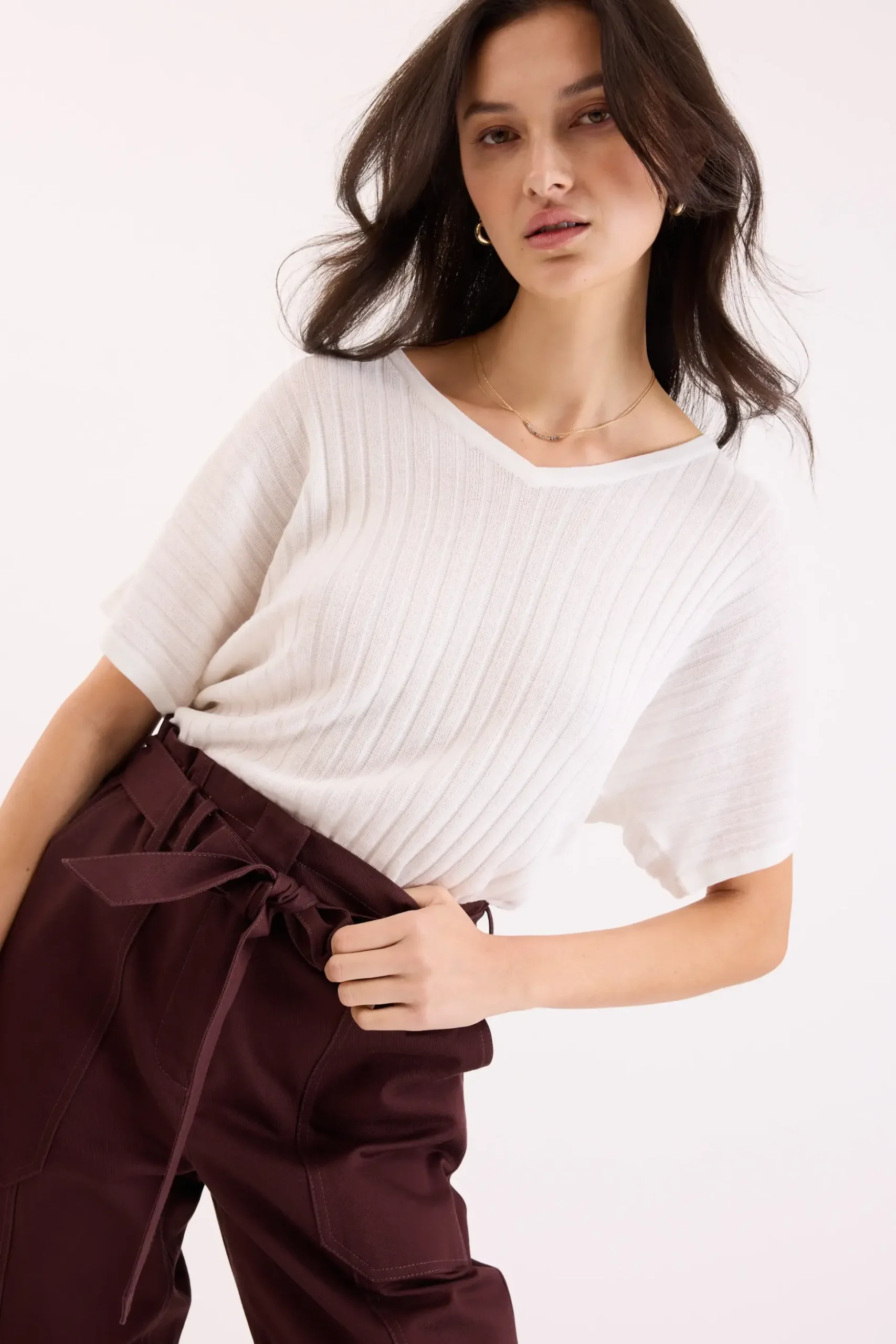 The V Neck Knitted Top