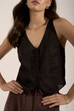 Tia Sheer Vest Top