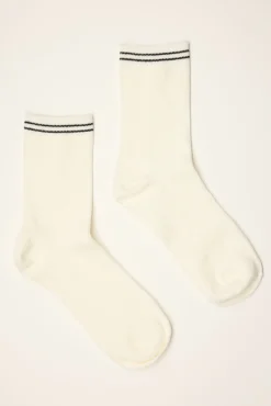 Twin Stripe Crew Socks