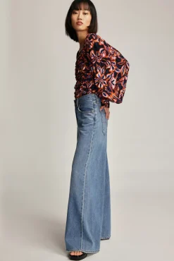 Violet Cropped Gather Detail Top